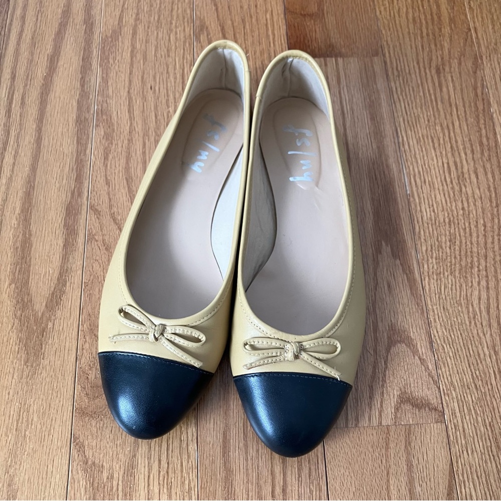 French Sole NY Cap Toe Flats